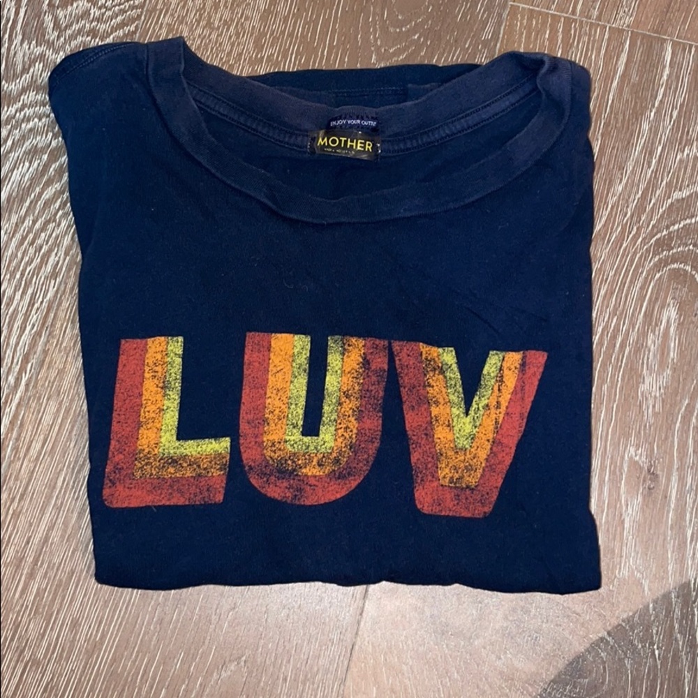 Mother denim blue t shirt